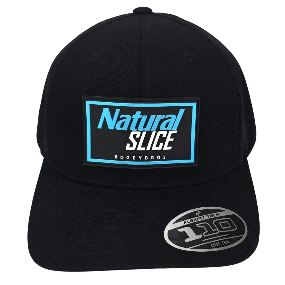 Bogey Bros Natural Slice Trucker‎ Hat Golf Cap Black Flexfit 110 Snapback OSFA